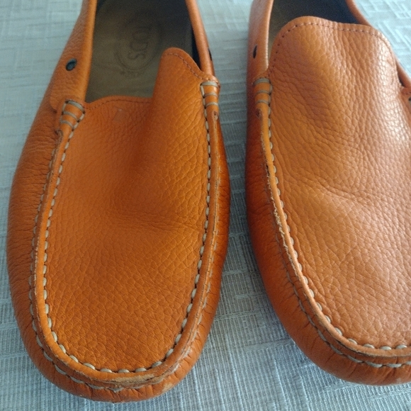 Mens Tod\'s Loafers Leather Size 7.5 Orange main image 9